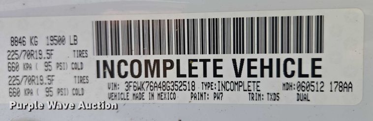 image for item EV1691 2008 Sterling 5500 utility / service truck