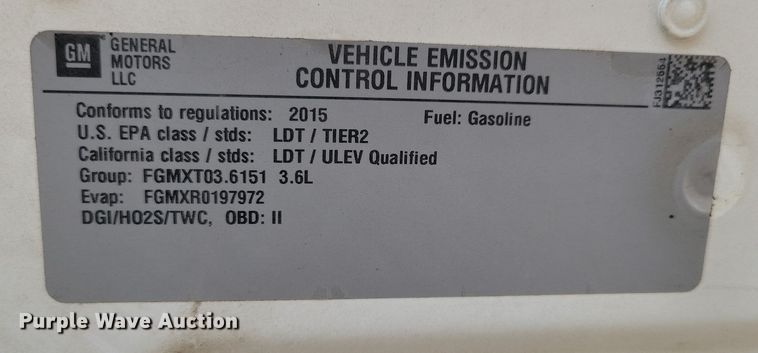 image for item NB9897 2015 Chevrolet Traverse SUV