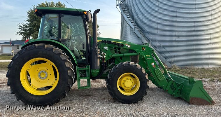 image for item DW6606 2019 John Deere 6105E MFWD tractor