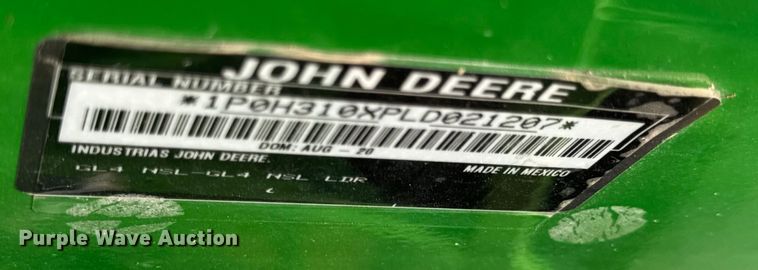 image for item DW6606 2019 John Deere 6105E MFWD tractor