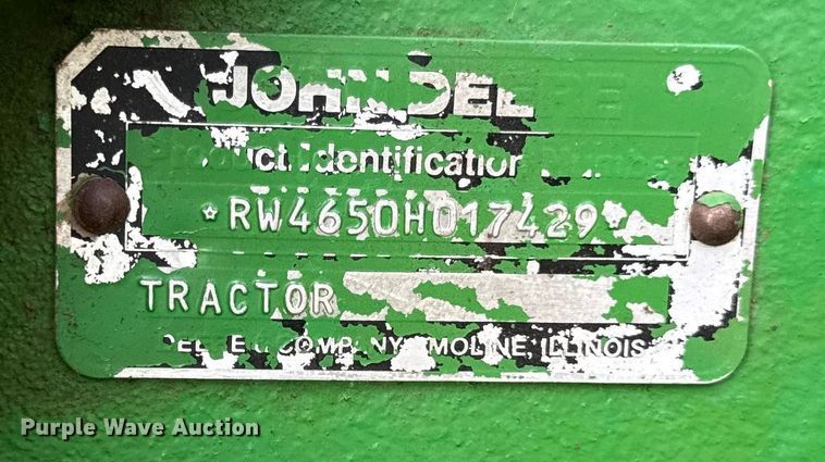 image for item DZ4263 1984 John Deere 4650 tractor