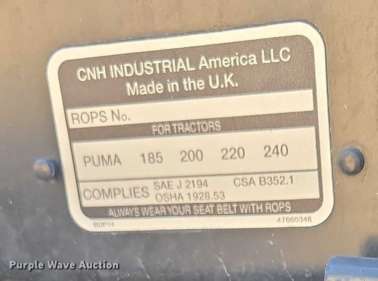 image for item EB1012 2023 Case IH Puma 185 MFWD tractor