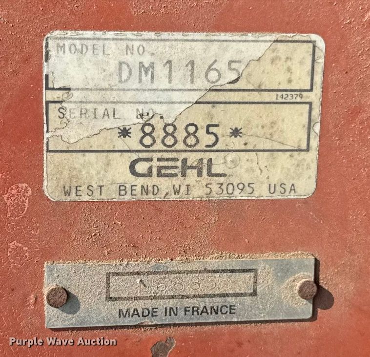 image for item ED4420 Gehl DM1165 disc mower