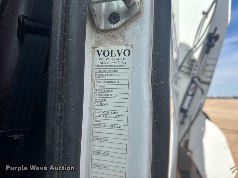 image for item EG6541 2012 Volvo VHD feed mixer truck