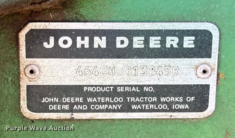 image for item EM2326 1979 John Deere 4640H tractor