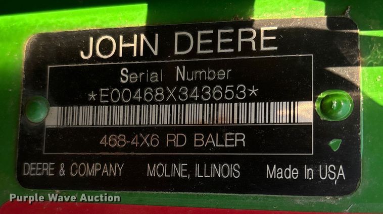 image for item EN5571 2008 John Deere 468 MegaWide Plus round baler