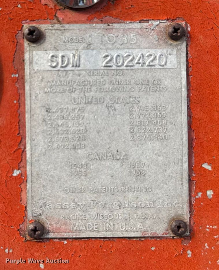 image for item ER2313 Massey Ferguson 35 tractor