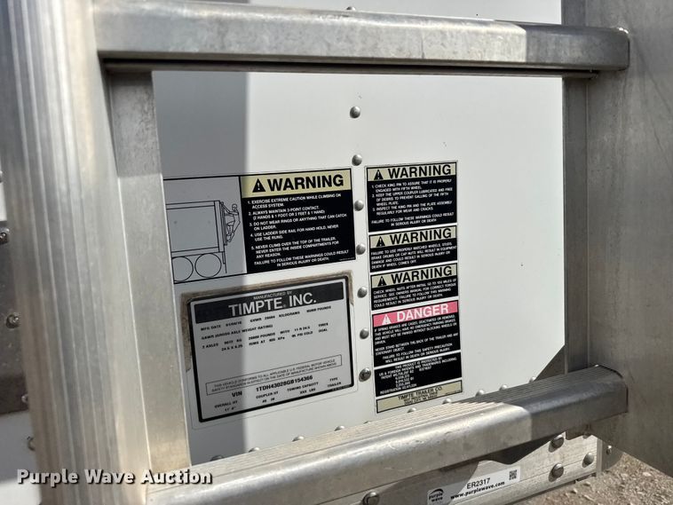 image for item ER2317 2016 Timpte grain trailer