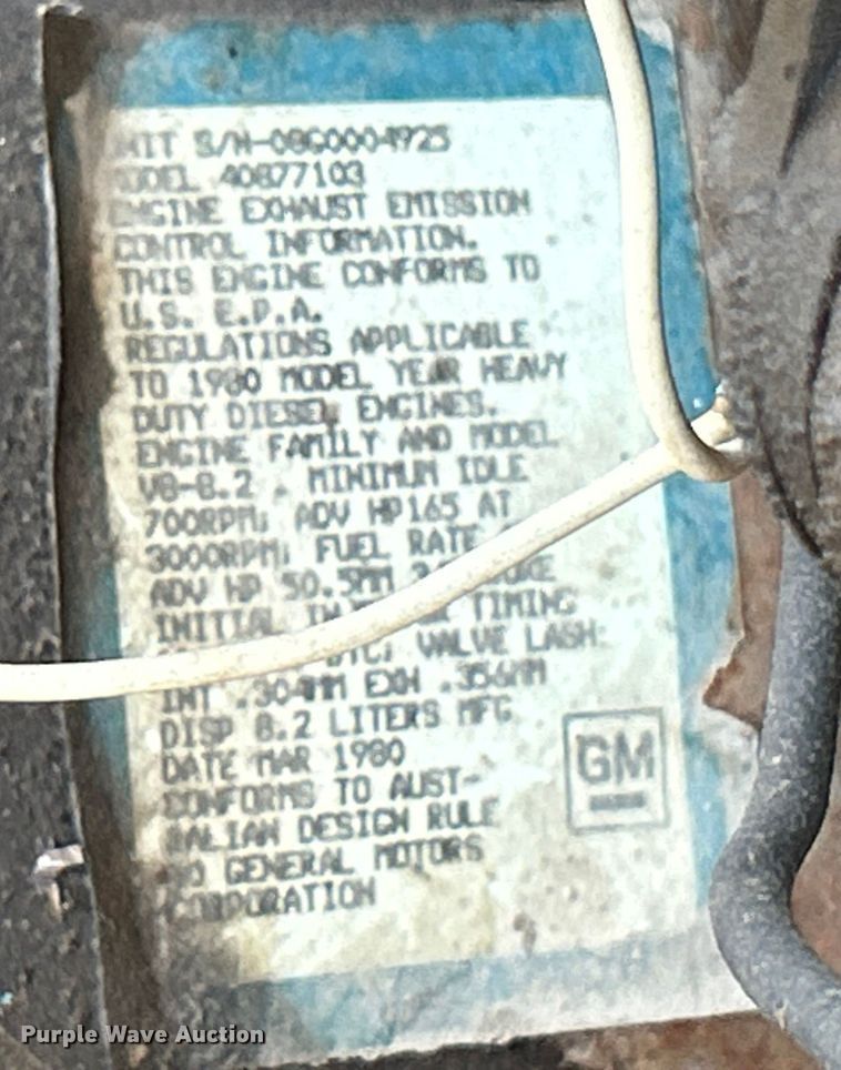 image for item ET3104 1980 Ford  grain truck