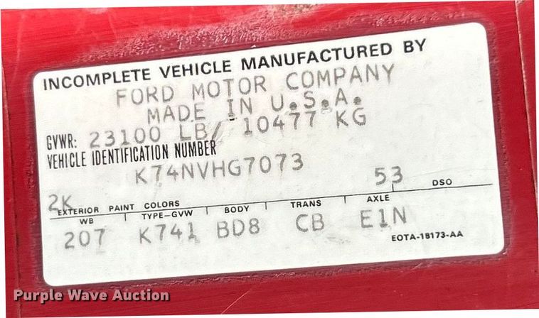 image for item ET3104 1980 Ford  grain truck