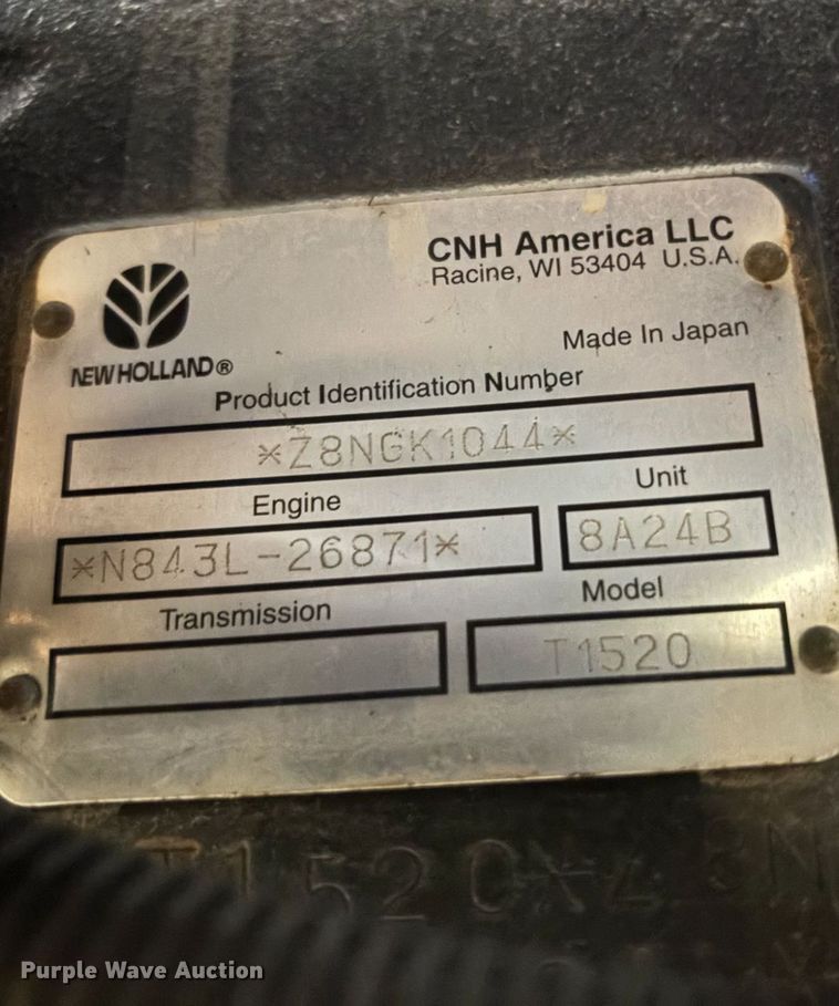 image for item ET4511 2008 New Holland T1520 MFWD tractor