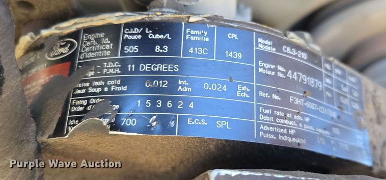 image for item EV1621 1993 Ford LN8000 flatbed truck