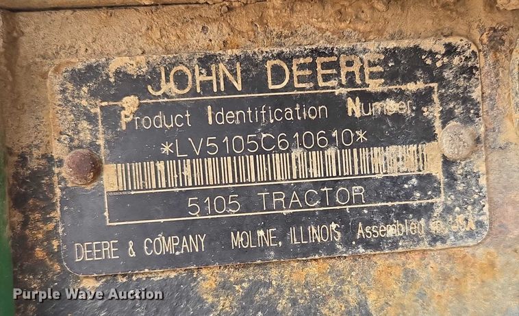 image for item EV1729 2005 John Deere 5105 MFWD tractor