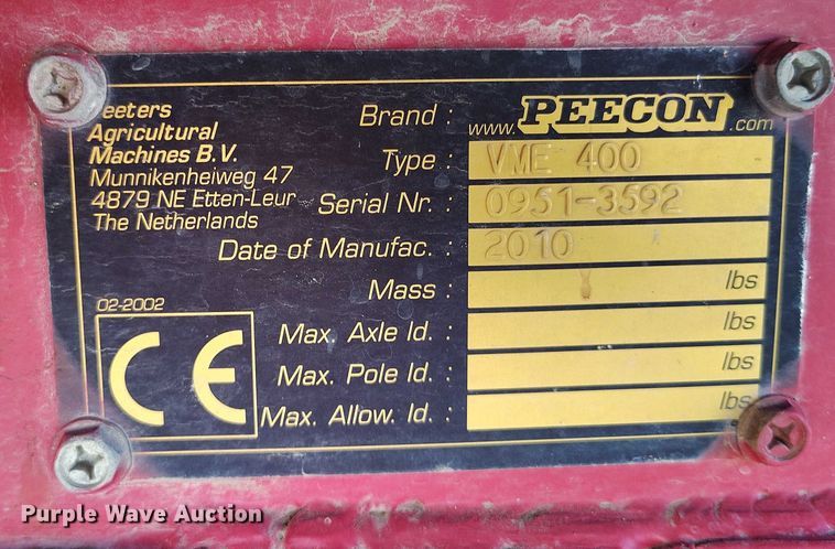 image for item IP9680 2010 Peecon VME-400 feed grinder/mixer