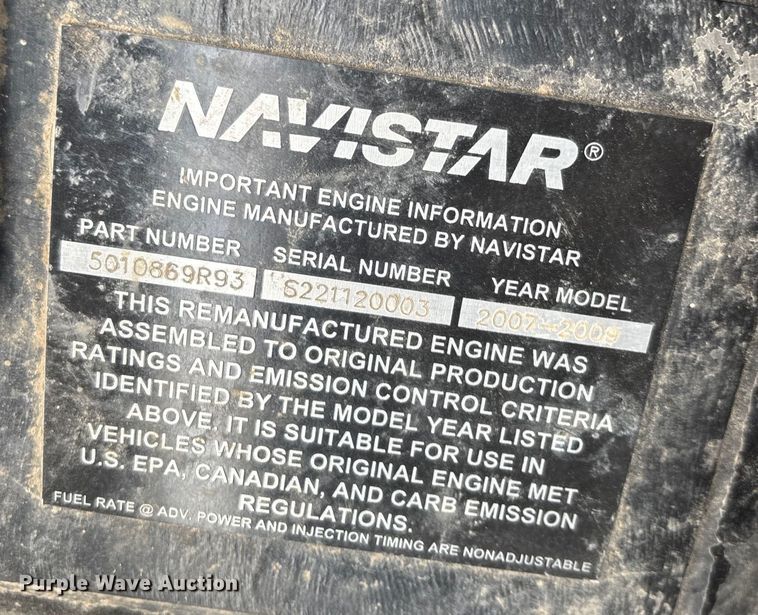 image for item KG9590 2009 International 7400 applicator truck cab and chassis  