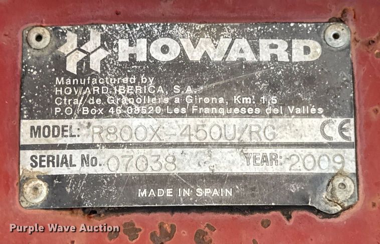 image for item OG9737 2009 Howard R800X-450U/RG tiller