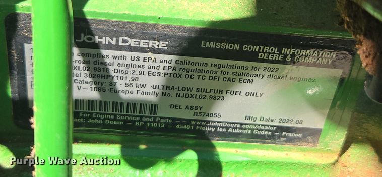 image for item YA1056 2022 John Deere 5055E MFWD tractor