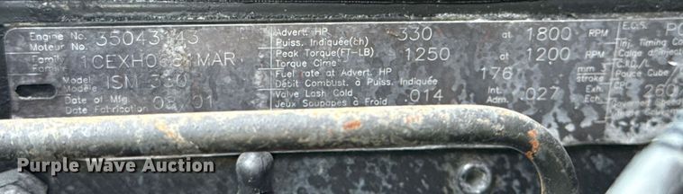 image for item DJ7766 2002 Freightliner Century Class semi truck