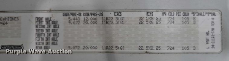 image for item DR3997 2012 Freightliner Cascadia semi truck