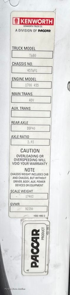 image for item DZ4267 2016 Kenworth T680  semi truck