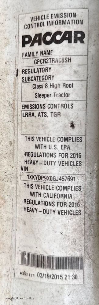 image for item DZ4267 2016 Kenworth T680  semi truck