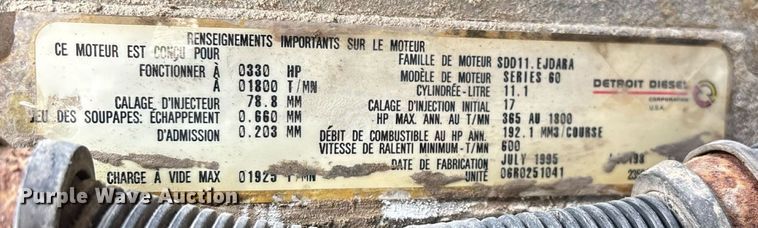 image for item ED2206 1996 International F-8200 truck cab and chassis