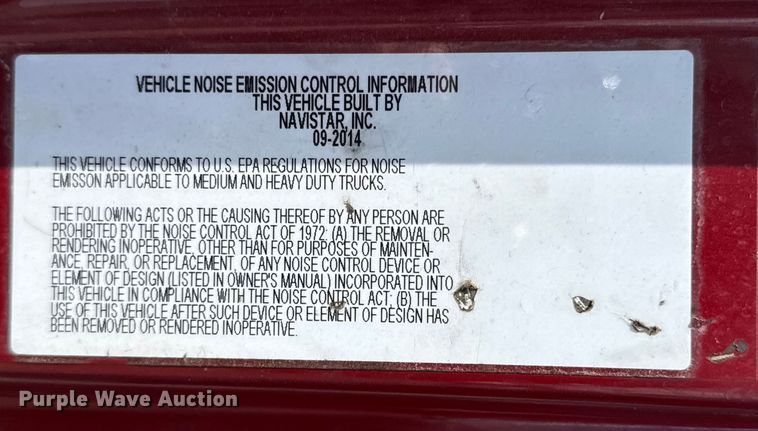 image for item ED5817 2015 International ProStar+ 122 semi truck