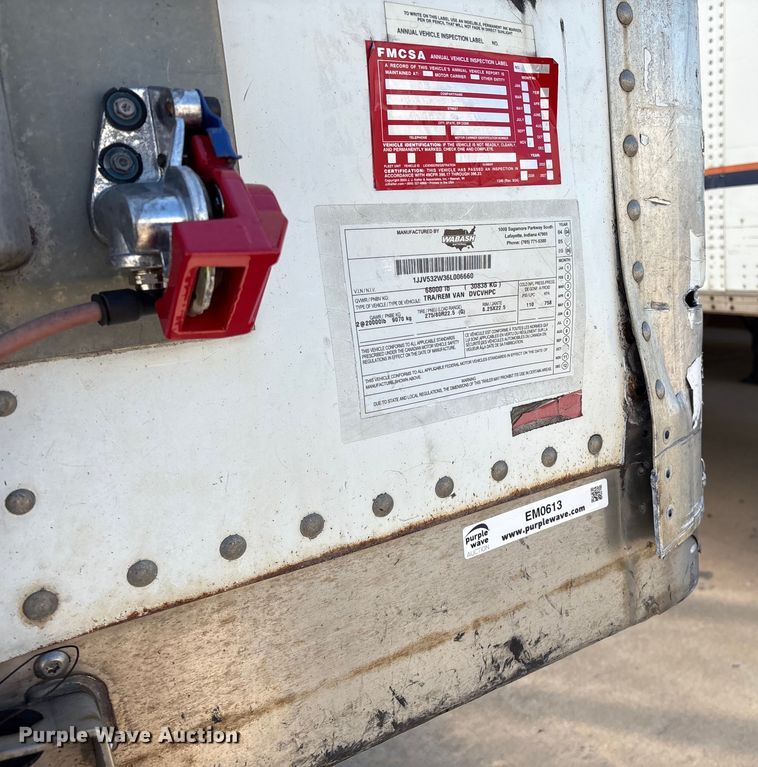 image for item EM0613 2006 Wabash DVCVHPC dry van trailer