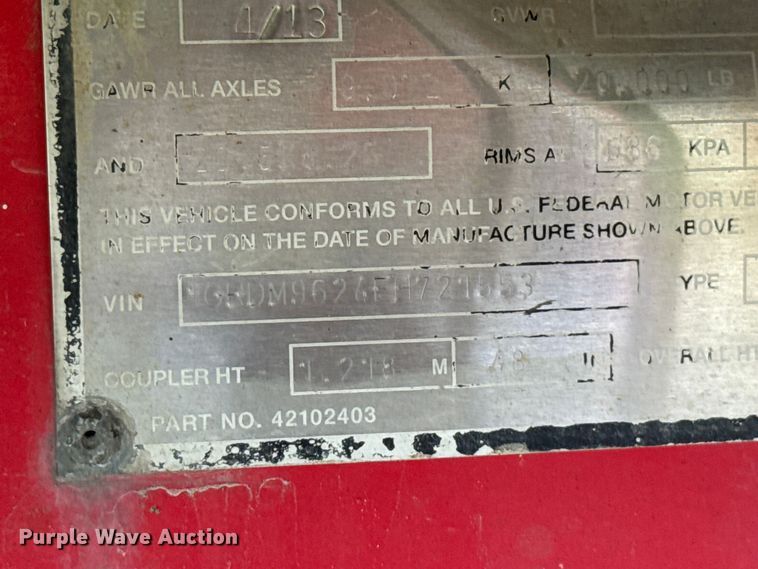 image for item EU2185 2014 Great Dane FLP-0024-00048 flatbed trailer