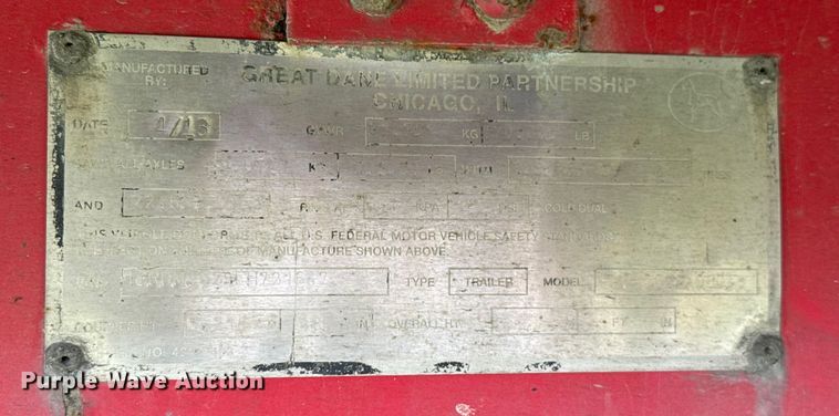 image for item EU2186 2014 Great Dane FLP-0024-00048 flatbed trailer