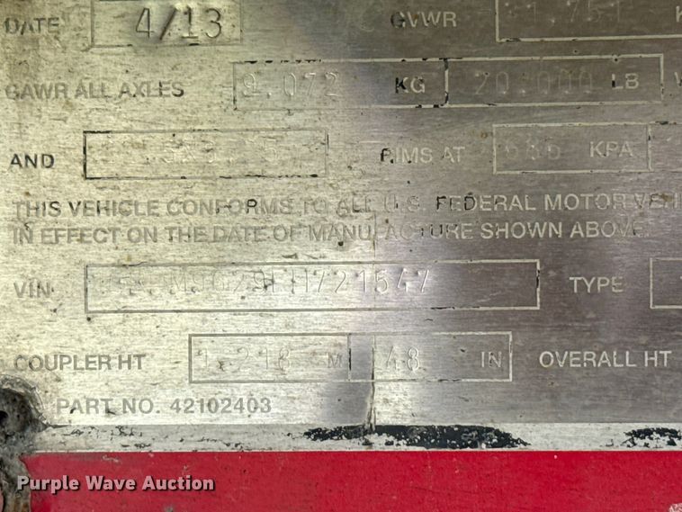 image for item EU2186 2014 Great Dane FLP-0024-00048 flatbed trailer