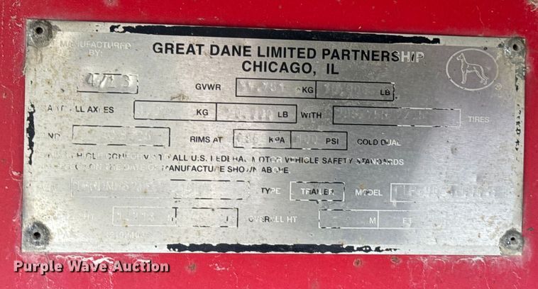 image for item EU2194 2014 Great Dane FLP-0024-00048 flatbed trailer