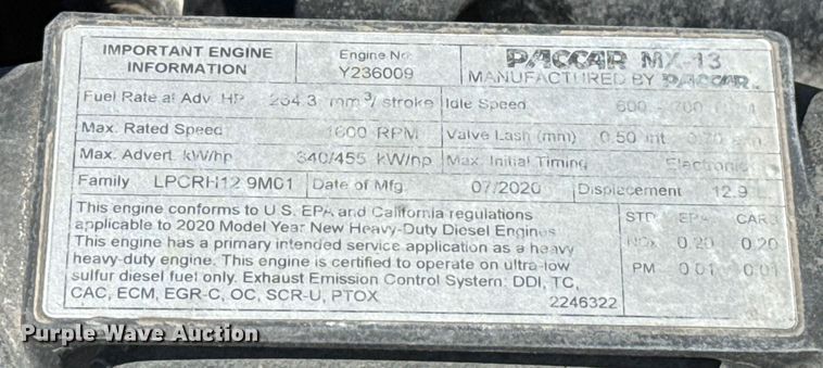 image for item EU2207 2021 Kenworth T680 semi truck