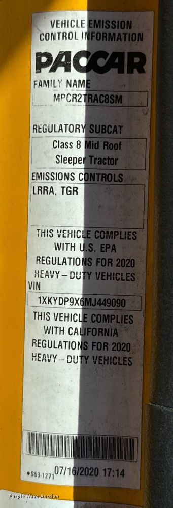 image for item EU2207 2021 Kenworth T680 semi truck