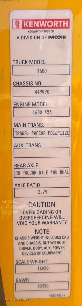 image for item EU2207 2021 Kenworth T680 semi truck