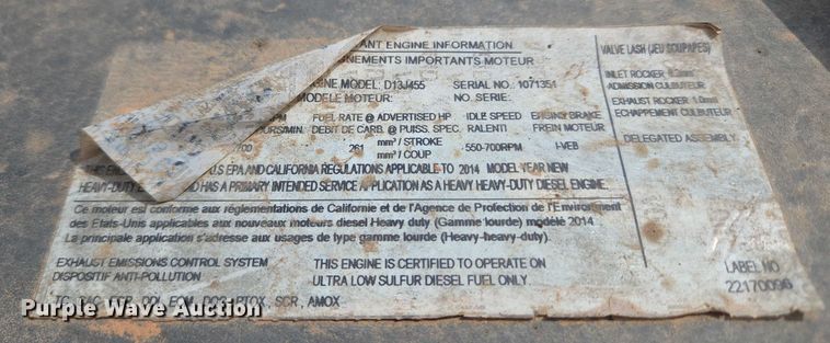 image for item EU3648 2015 Volvo VN semi truck