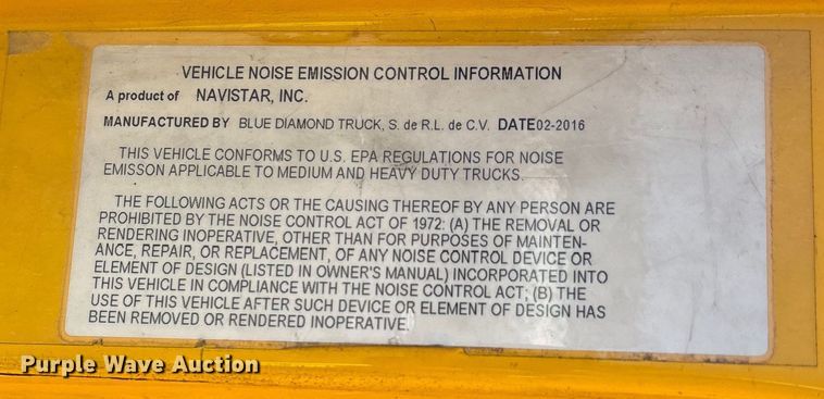 image for item YA0696 2017 International 4300 box truck