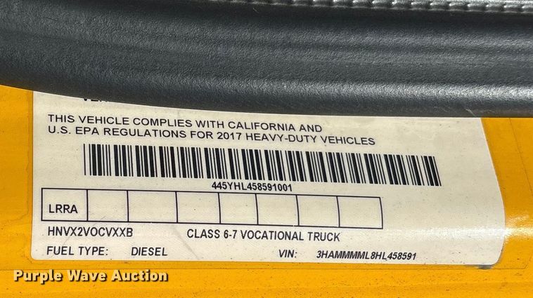 image for item YA0696 2017 International 4300 box truck