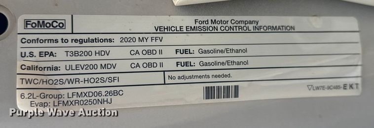 image for item DJ7776 2020 Ford F250 Super Duty SuperCab pickup truck