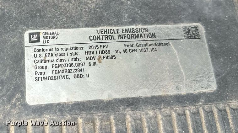 image for item DT6337 2015 Chevrolet Silverado 2500HD LT Double Cab pickup truck