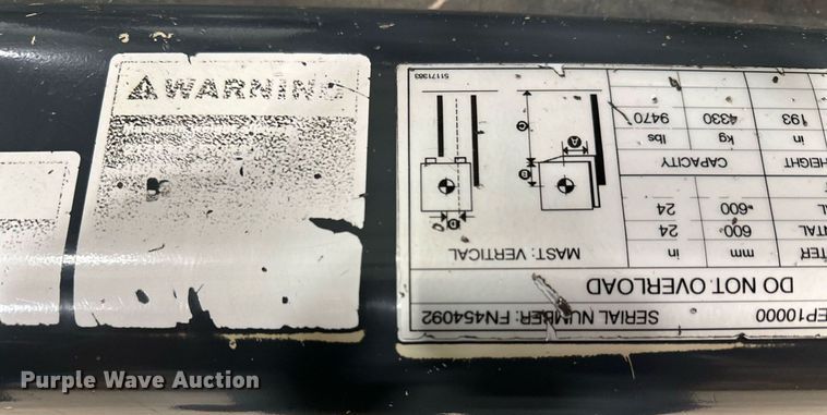 image for item DT6374 Caterpillar EP10000 forklift