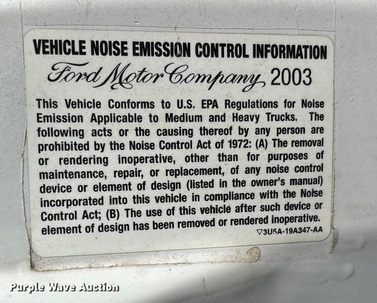 image for item DU1294 2003 Ford F550 Super Duty utility / service truck