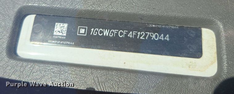 image for item DU2510 2015 Chevrolet Express 2500 van