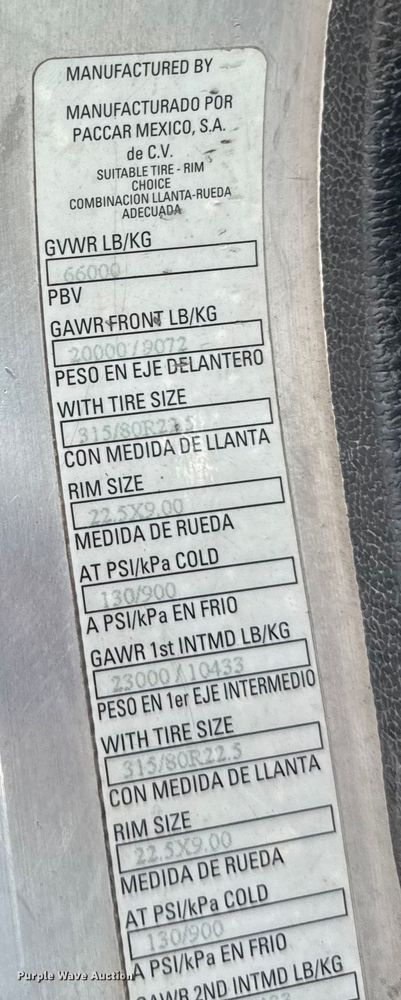 image for item DV2865 2016 Peterbilt 320 refuse truck