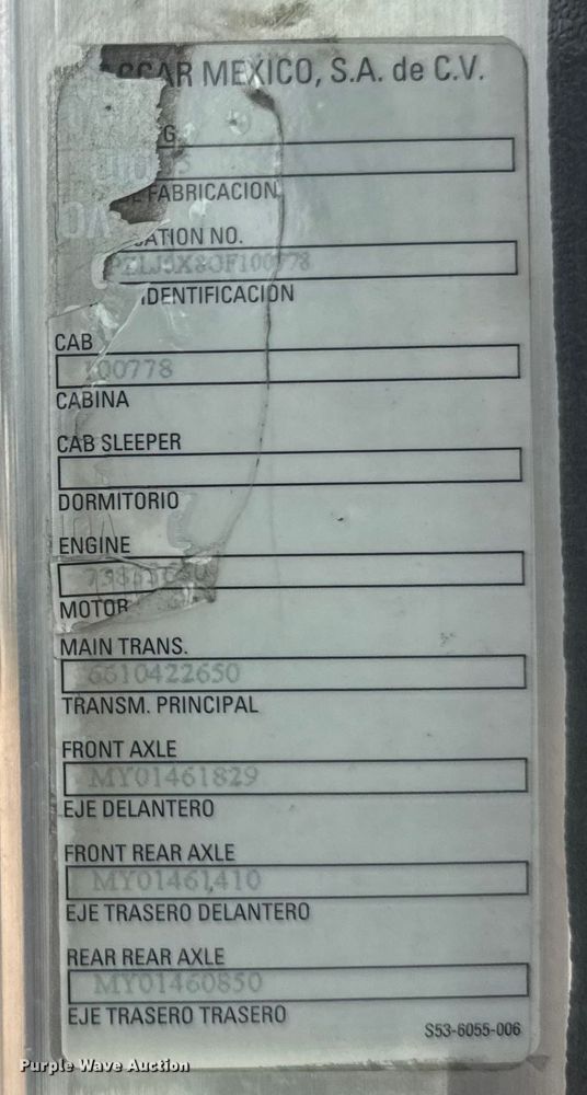 image for item DV2865 2016 Peterbilt 320 refuse truck