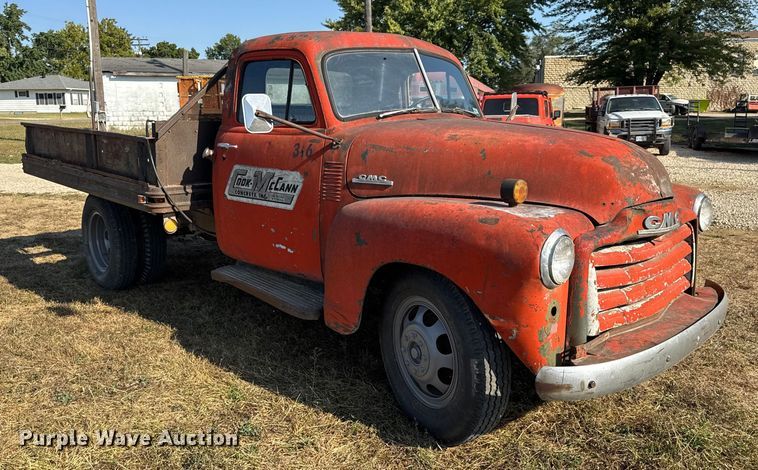 image for item DW6619 1951 GMC flatbed pickup truck