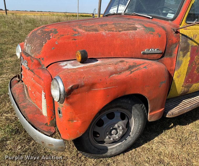 image for item DW6619 1951 GMC flatbed pickup truck