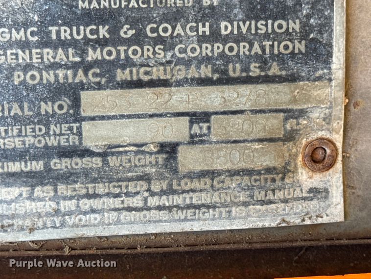 image for item DW6619 1951 GMC flatbed pickup truck