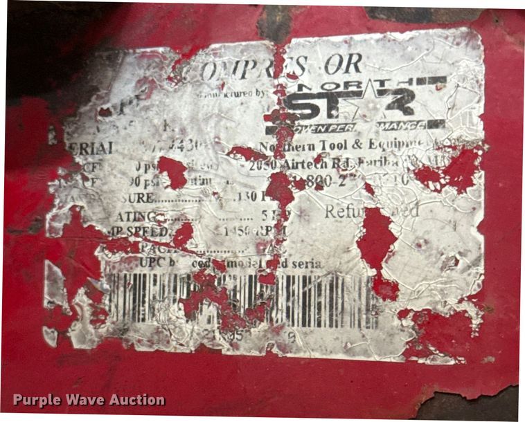 image for item DX5743 NorthStar air compressor