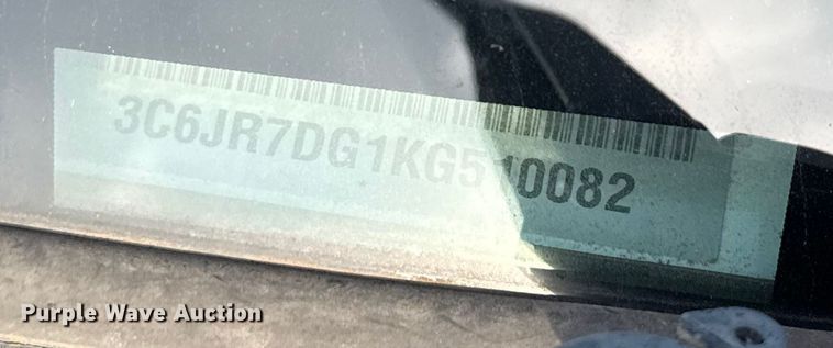 image for item DX5762 2019 RAM 1500 pickup truck